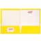 JAM Paper Primary Glossy Laminated Two Pocket Folders, 6ct.